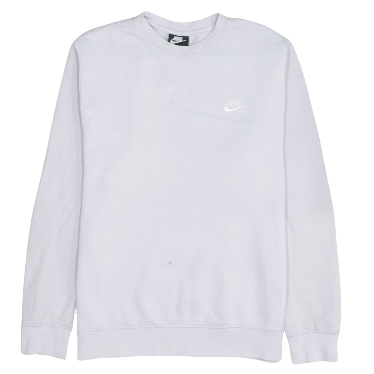Nike Womens White Cotton Blend Pullover Sweatshirt M