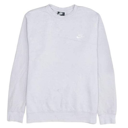 Nike Womens White Cotton Blend Pullover Sweatshirt M