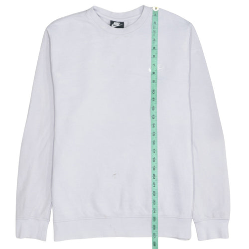 Nike Womens White Cotton Blend Pullover Sweatshirt M