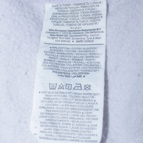 Nike Womens White Cotton Blend Pullover Sweatshirt M