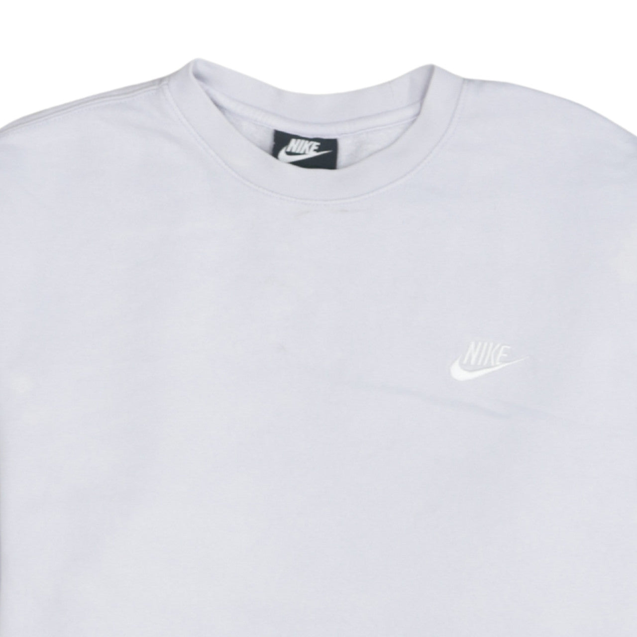 Nike Womens White Cotton Blend Pullover Sweatshirt M