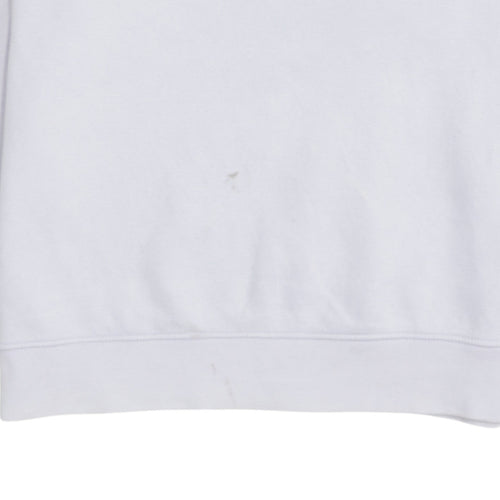 Nike Womens White Cotton Blend Pullover Sweatshirt M