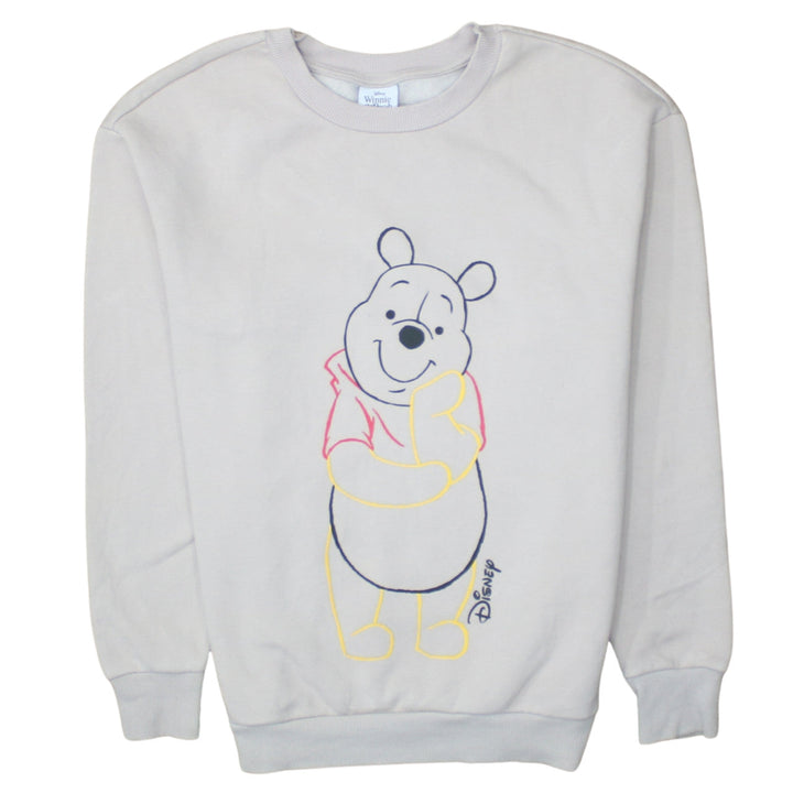 George Women Grey Winnie the Pooh Sweatshirt S 8-10 Crew Neck Pullover