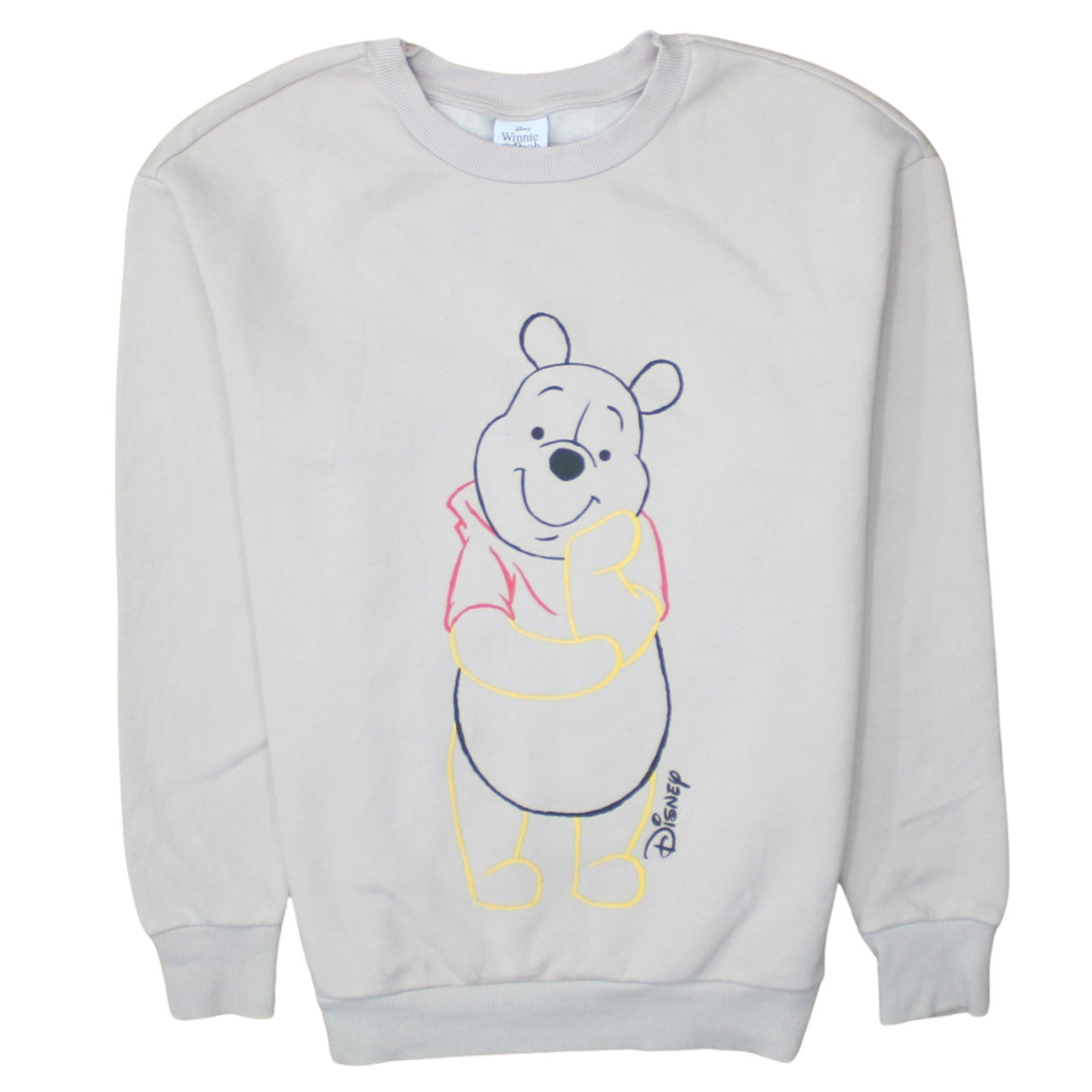 George Women Grey Winnie the Pooh Sweatshirt S 8-10 Crew Neck Pullover