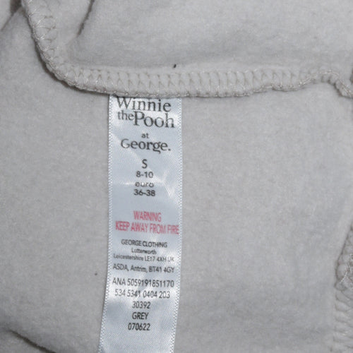 George Women Grey Winnie the Pooh Sweatshirt S 8-10 Crew Neck Pullover
