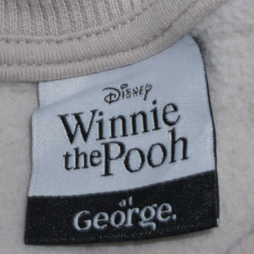 George Women Grey Winnie the Pooh Sweatshirt S 8-10 Crew Neck Pullover
