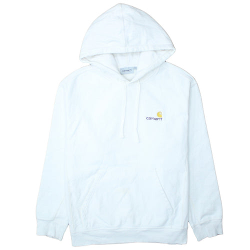 Carhartt WIP Men's White L Pullover Hoodie Fleece Sweatshirt