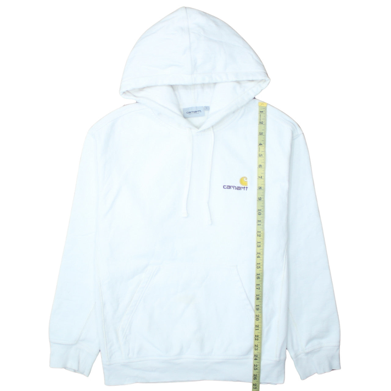 Carhartt WIP Men's White L Pullover Hoodie Fleece Sweatshirt