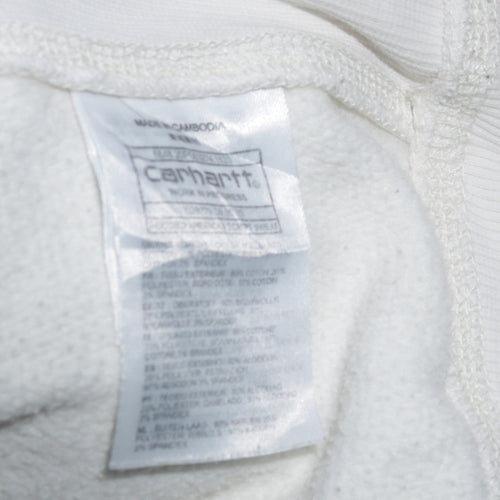 Carhartt WIP Men's White L Pullover Hoodie Fleece Sweatshirt