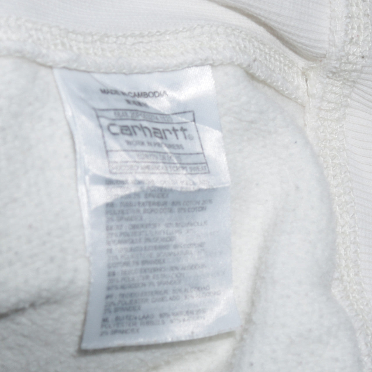Carhartt WIP Men's White L Pullover Hoodie Fleece Sweatshirt