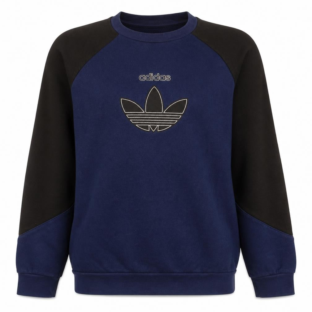 Adidas Boys Blue and Black Crew Neck Sweatshirt Size 13-14 Years