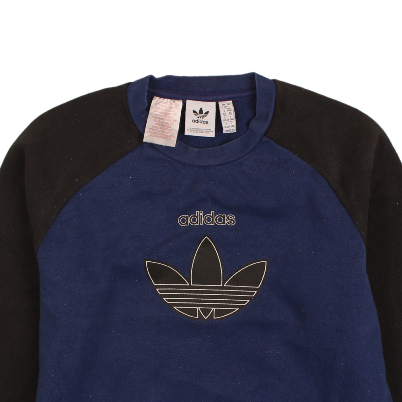 Adidas Boys Blue and Black Crew Neck Sweatshirt Size 13-14 Years