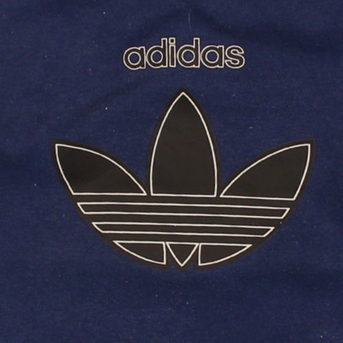 Adidas Boys Blue and Black Crew Neck Sweatshirt Size 13-14 Years