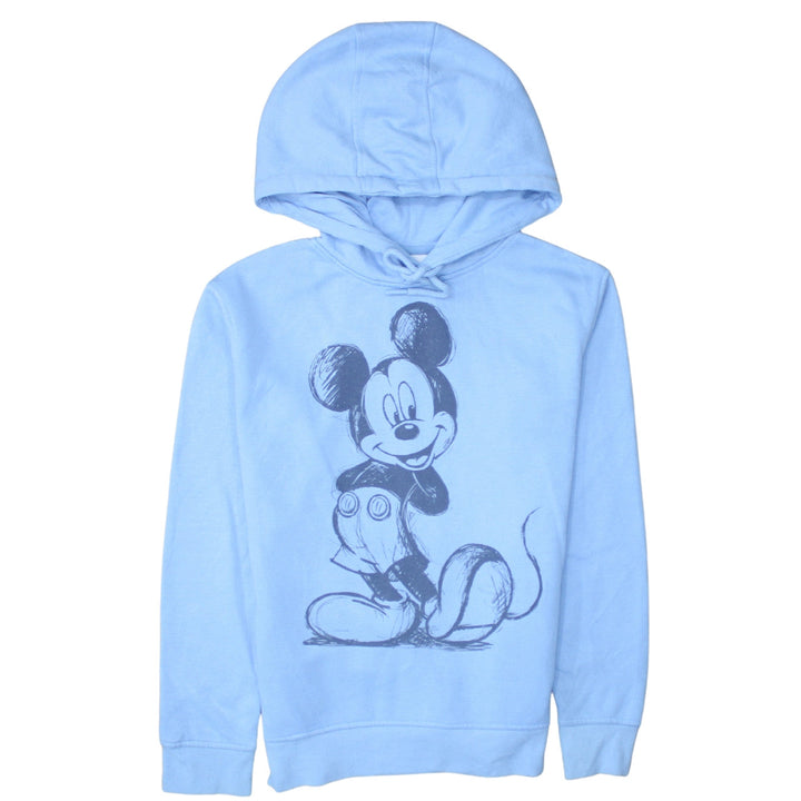 Disney Primark Womens Light Blue 2XS Pullover Hoodie Mickey Graphic