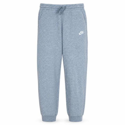 Front view of Nike boys’ grey xl jogger sweatpants with drawstring waist and pockets
