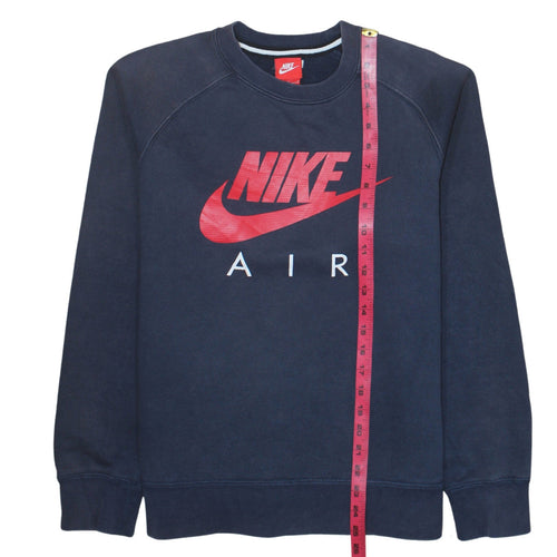 Nike Mens Blue Air Logo Sweatshirt M Crew Neck Pullover
