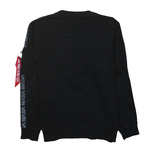 Alpha Industries Men's Black NASA Crew Neck Sweatshirt M