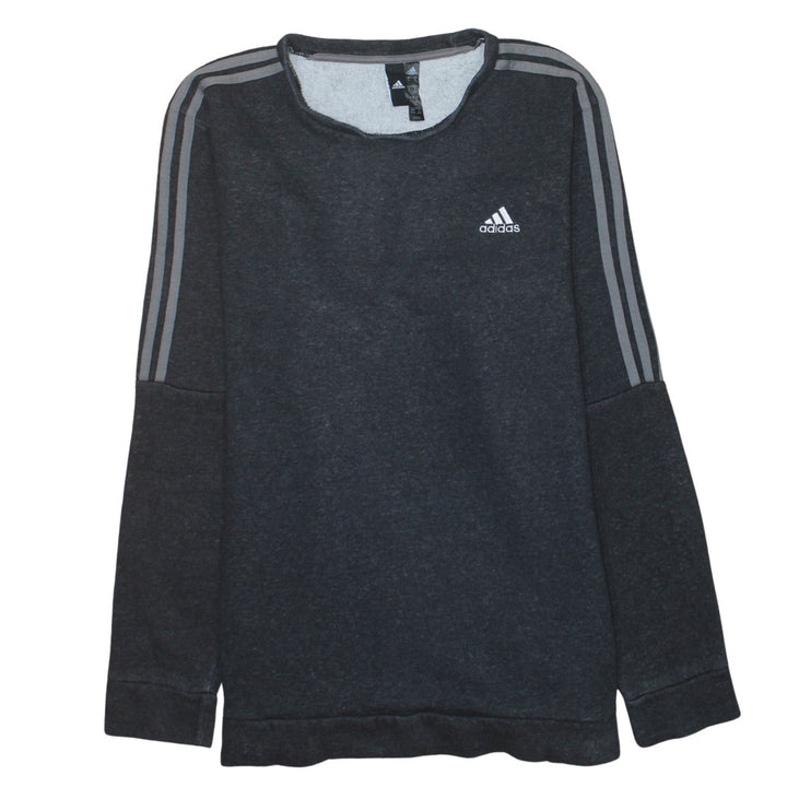 adidas Men Grey XL Pullover Sweatshirt Long Sleeve Crew Neck
