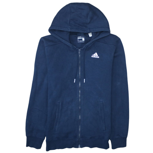 Adidas Men’s Blue Sport Essentials Full Zip Hoodie Size S