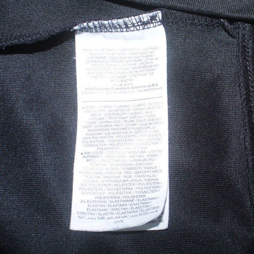 Nike Men's Black Crew Neck Logo Pullover Sweatshirt Size M
