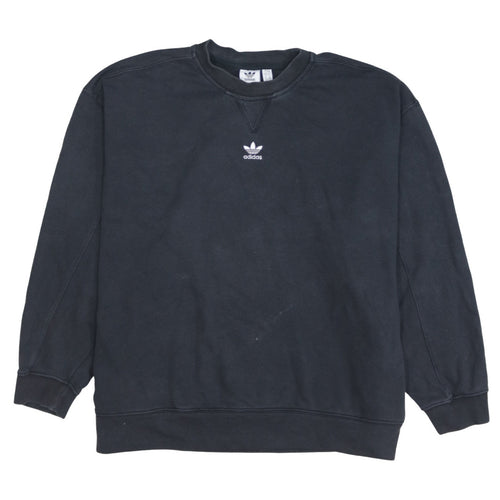 adidas Women's Black Crew Neck Pullover Sweatshirt Size 18