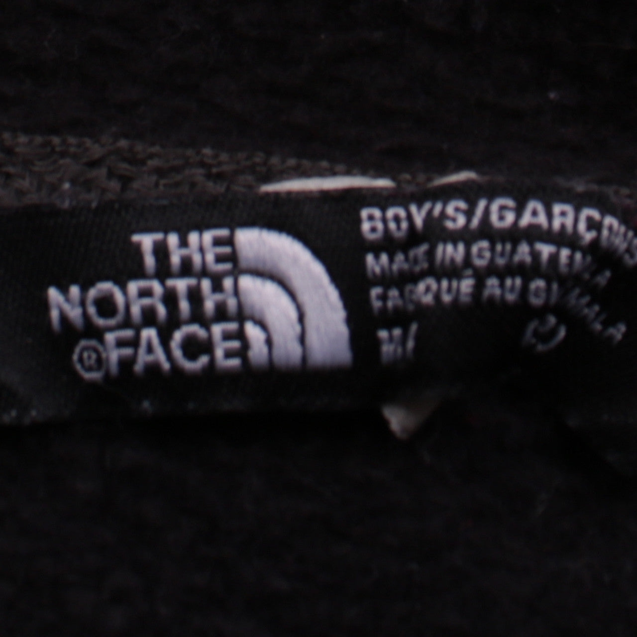 The North Face Boys Black Pullover Hoodie M Full Logo Casual Sweatshirt