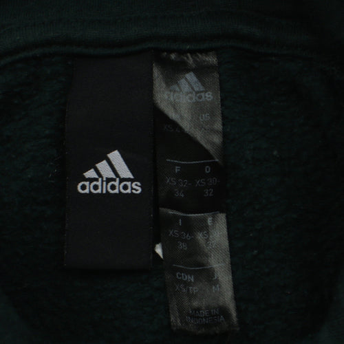 Adidas Womens Dark Green Pullover Hoodie XS Hooded Sweatshirt