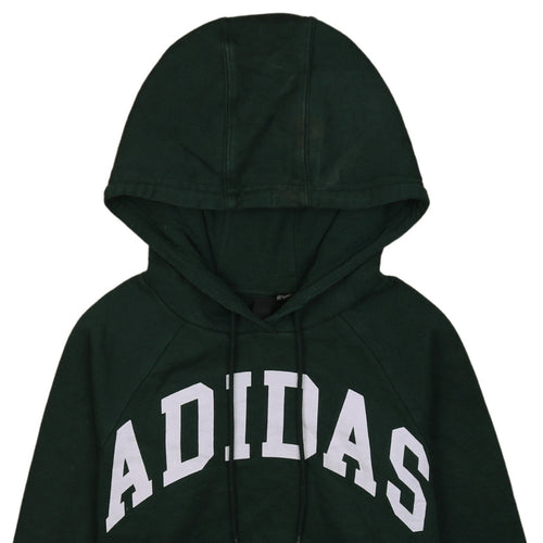 Adidas Womens Dark Green Pullover Hoodie XS Hooded Sweatshirt