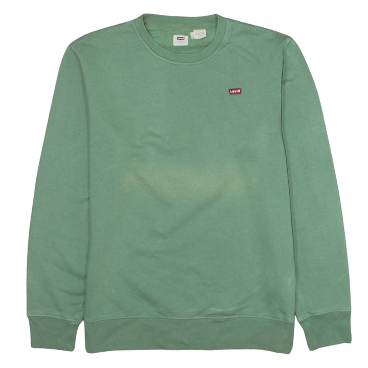 Levi's Men's Green Crew Neck Fleece Sweatshirt Size S Regular Fit