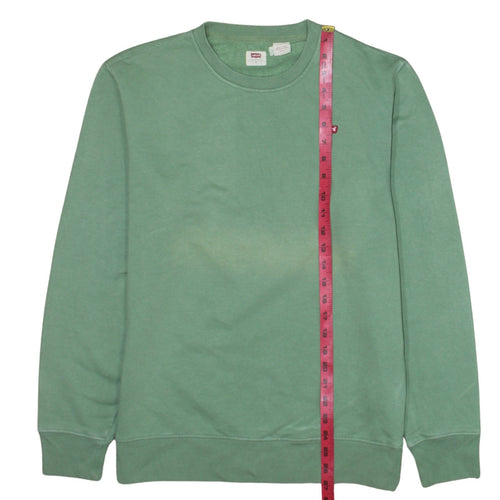 Levi's Men's Green Crew Neck Fleece Sweatshirt Size S Regular Fit