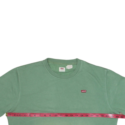 Levi's Men's Green Crew Neck Fleece Sweatshirt Size S Regular Fit