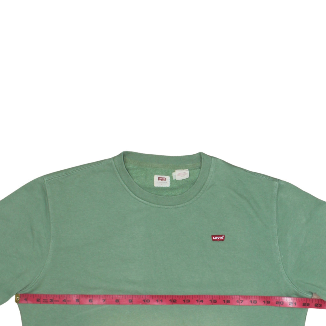 Levi's Men's Green Crew Neck Fleece Sweatshirt Size S Regular Fit