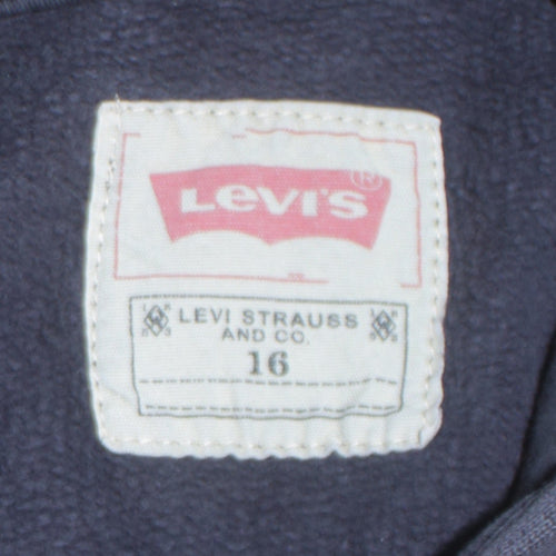 Levi’s Women’s Black Size 16 Cotton Logo Pullover Hoodie