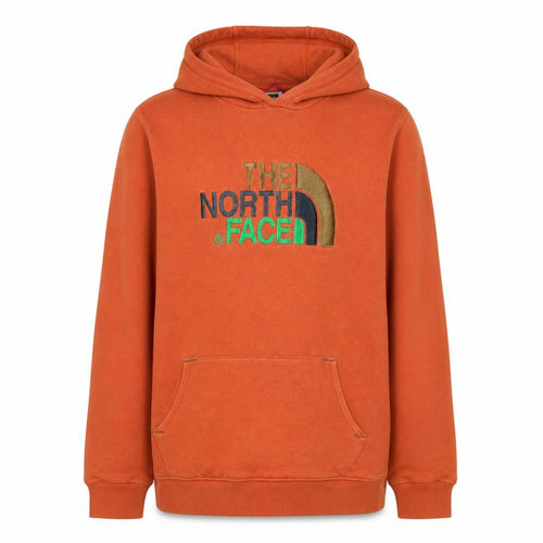 The North Face Boys Orange Pullover Hoodie L Youth Embroidered Logo