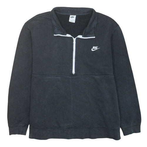 Nike Men's Black 1/2 Zip Fleece Sweatshirt 2XL Regular Fit