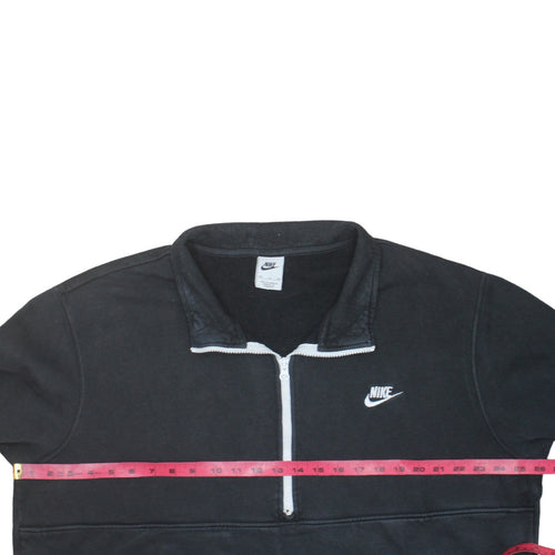 Nike Men's Black 1/2 Zip Fleece Sweatshirt 2XL Regular Fit