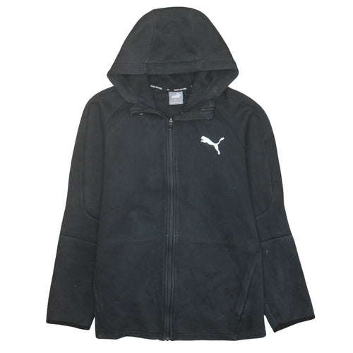 Puma Men's Black Full Zip Hoodie Size L Sports Fleece Jacket