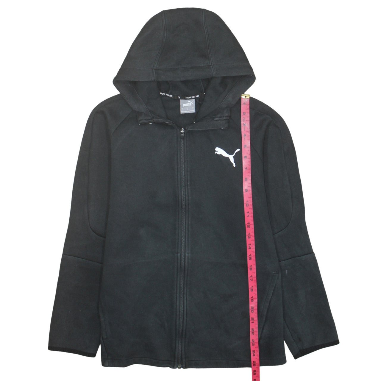 Puma Men's Black Full Zip Hoodie Size L Sports Fleece Jacket