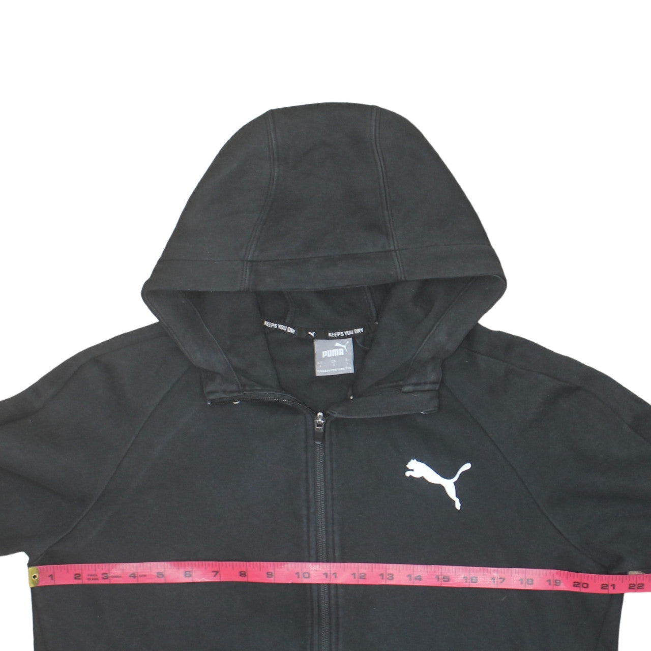 Puma Men's Black Full Zip Hoodie Size L Sports Fleece Jacket