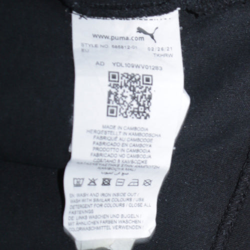 Puma Men's Black Full Zip Hoodie Size L Sports Fleece Jacket