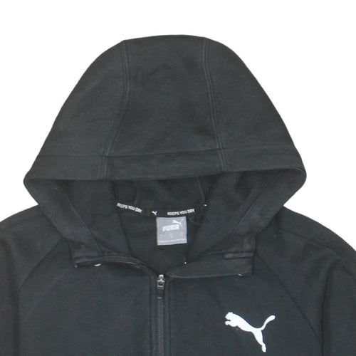 Puma Men's Black Full Zip Hoodie Size L Sports Fleece Jacket