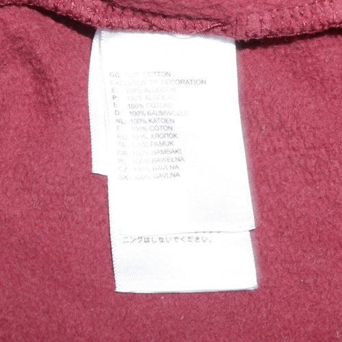 The North Face Womens Burgundy 1/4 Zip Hoodie Cotton L