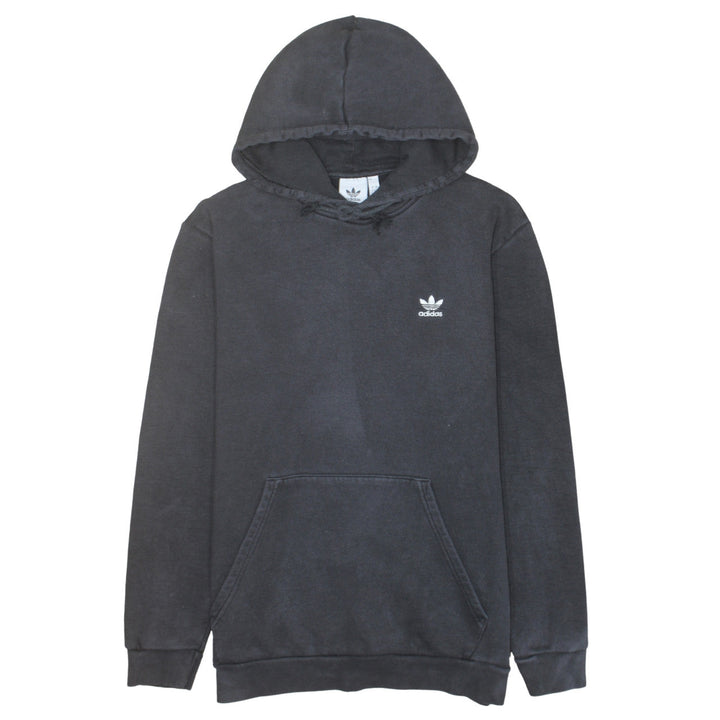 Adidas Men Black Pullover Hoodie L Fleece Sports Logo