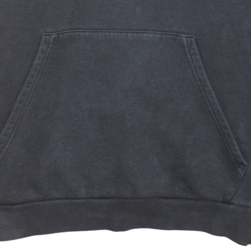 Adidas Men Black Pullover Hoodie L Fleece Sports Logo