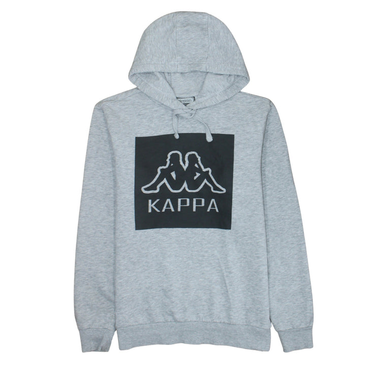 Kappa Mens Grey Pullover Hoodie Medium Regular Fit Sports Style