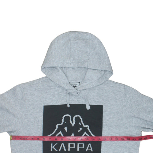 Kappa Mens Grey Pullover Hoodie Medium Regular Fit Sports Style