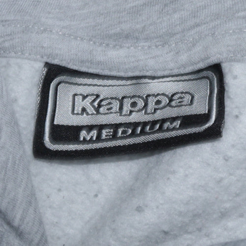 Kappa Mens Grey Pullover Hoodie Medium Regular Fit Sports Style