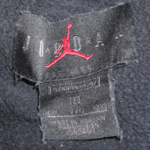 Jordan Men's Black 2XL Pullover Hoodie Embroidered Logo Fleece