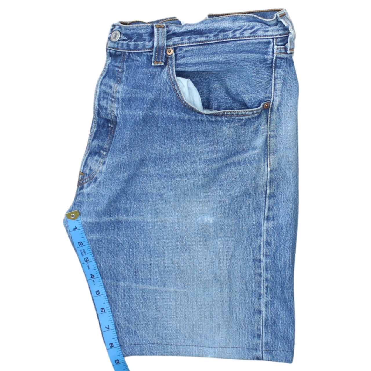 Levi's 501 Men's Blue Denim Shorts Size L 38in Regular Fit