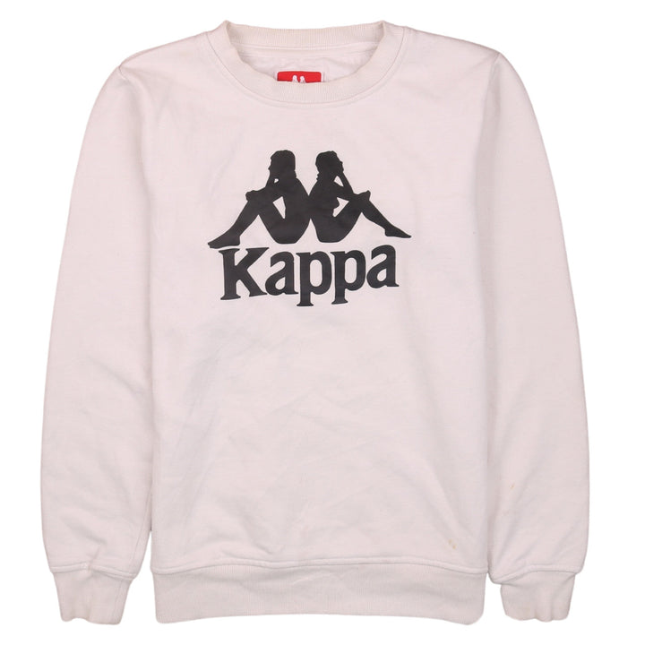 Kappa Men's White Small Logo Crew Neck Sweatshirt
